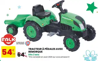 Stokomani FALK Tracteur à pédales avec remorque offre