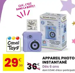 Stokomani Canal Toys Appareil Photo Instantané offre
