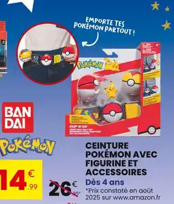 Stokomani Bandai / Pokémon Ceinture Pokémon avec figurine et accessoires offre