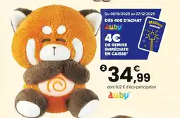 JouéClub AUBY Mon panda roux calinou offre