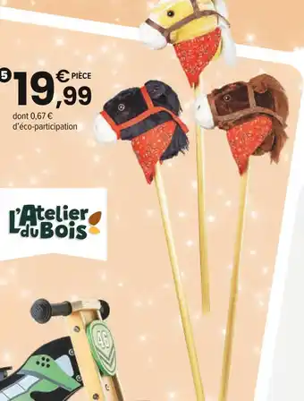 JouéClub L'ATELIER DU BOIS Tête de cheval offre