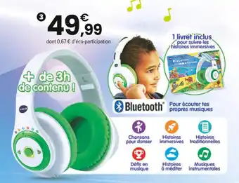 JouéClub KIDI AUDIO MAX - MON CASQUE INTERACTIF 7 EN 1 | 4 ans offre