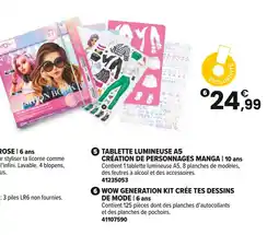 JouéClub WOW Wow generation kit crée tes dessins de mode | 6 ans offre