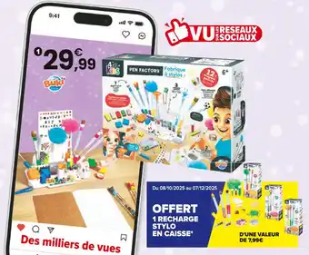 JouéClub Buki Fabrique à stylos offre