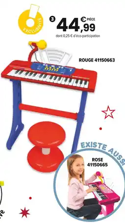 JouéClub Clavier électronique avec micro, pieds et tabourets | 3 ans offre