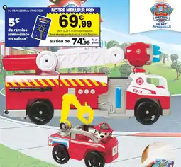 JouéClub PAW PATROL Camion de pompiers deluxe fire rescue | 3 ans offre