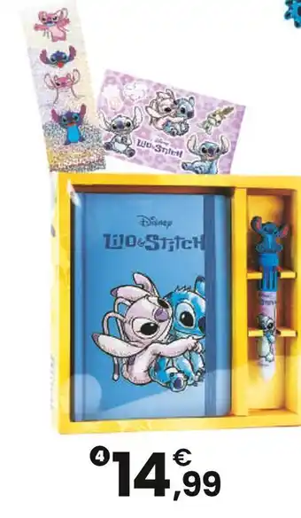 JouéClub Disney 4 AGENDA AUTOCOLLANTS ET STYLO - STITCH ET ANGEL | 3 ans offre