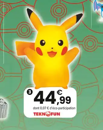 JouéClub TEKNFUN FIGURINE LUMINEUSE PIKACHU HAPPY 25 CM | 6 ans offre