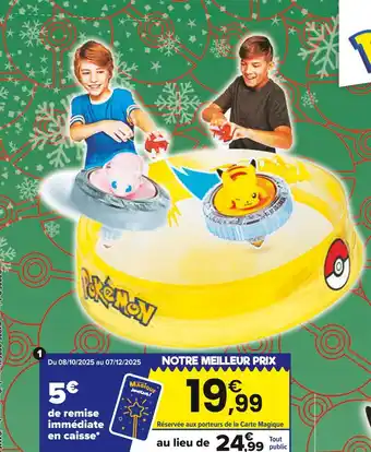 JouéClub Coffret arène pour combat de toupies pokémon | 3 ans offre