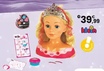 JouéClub KLEIN Tête à coiffer et à maquiller avec diadème | 3 ans offre