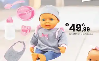 JouéClub Jeanne mon bébé interactif 38 cm | 18 mois offre