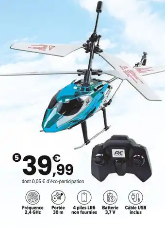 JouéClub RC GRAND HÉLICOPTÈRE RC offre