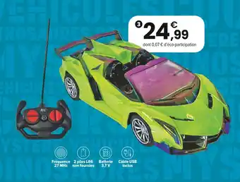 JouéClub Voiture de course chromée rc 1/16ème offre