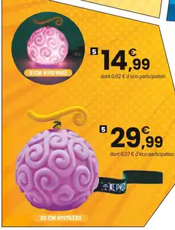 JouéClub One piece - figurine lumineuse fruit du démon offre