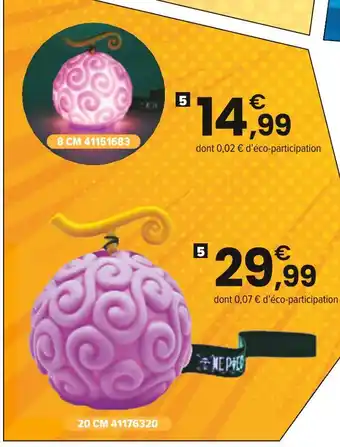 JouéClub One piece - figurine lumineuse fruit du démon offre