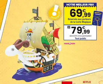 JouéClub Réveil lumineux one piece merry 14 ans offre
