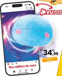 JouéClub Moi quand je me réincarne en slimegrande peluche rimuru offre
