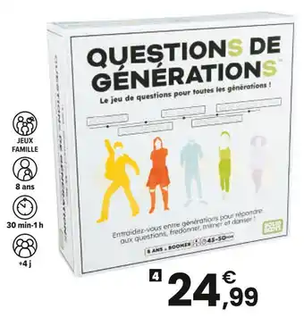 JouéClub Questions de Générations offre