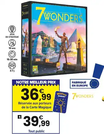 JouéClub 7 Wonders Jeu de stratégie offre