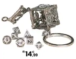 JouéClub PORTE CLÉS D6 AVEC MINI DÉS MÉTAL offre