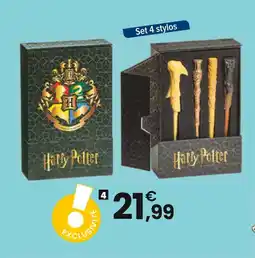 JouéClub HARRY POTTER Set 4 stylos maisons | 3 ans offre