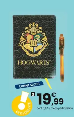 JouéClub CARNET SECRET HARRY POTTER offre