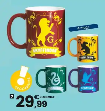 JouéClub HARRY POTTER Set cadeau 4 mugs | 3 ans offre