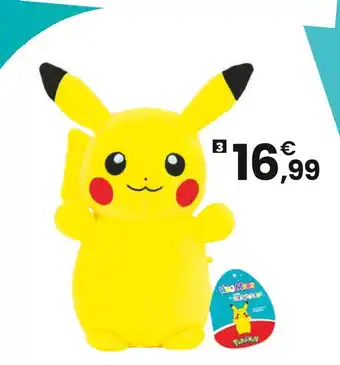 JouéClub Pokemon POKÉMON - PELUCHE PIKACHU HUGME SQUISHMALLOWS offre