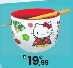 JouéClub HELLO KITTY - BOL À RAMEN AVEC BAGUETTES offre