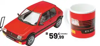 JouéClub VOITURE 1/18ÈME PEUGEOT 205 GTI AVEC MUG offre