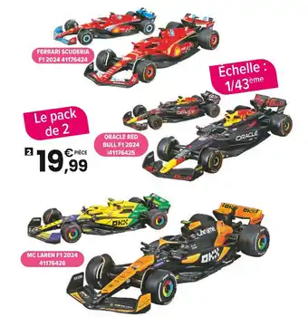 JouéClub 2 pack de 2 voitures de course 1/43ème | 3 ans offre