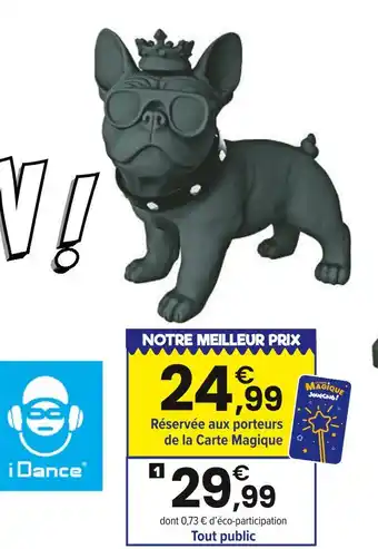 JouéClub iDance Figurine Bulldog avec couronne offre