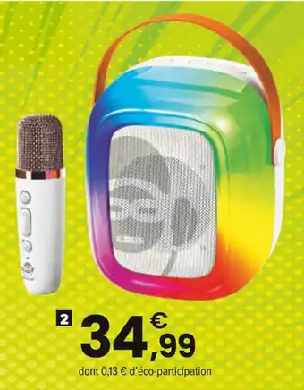 JouéClub Mini set de karaoké blanc offre