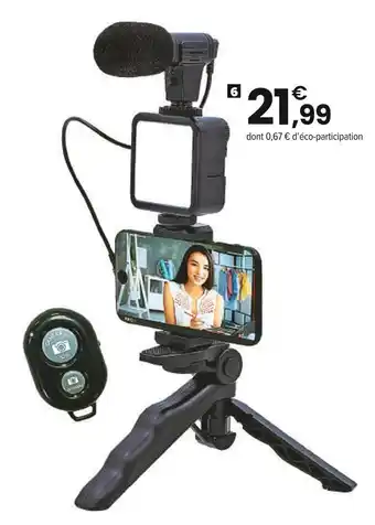 JouéClub Selfie led micro avec trépied offre
