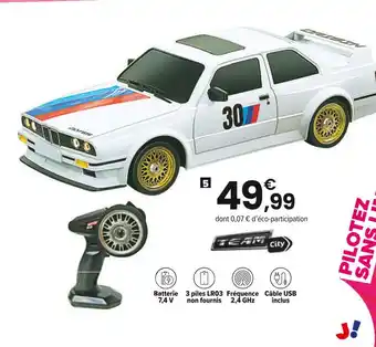 JouéClub Team City Voiture drift rc 1/16ème offre