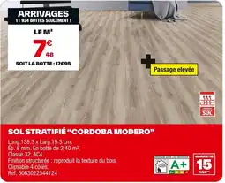Brico Dépôt Sol stratifié “cordoba modero" offre