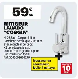 Brico Dépôt Mitigeur lavabo "coggia" offre
