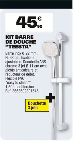 Brico Dépôt Kit barre de douche "teesta” offre