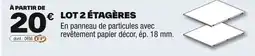 Brico Dépôt Lot 2 étagères offre