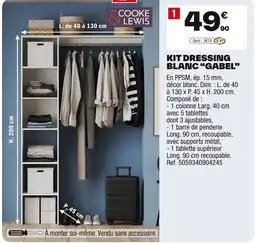 Brico Dépôt COOKE &LEWIS Kit dressing blanc "gabel" offre