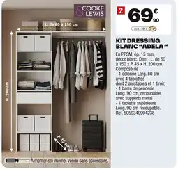 Brico Dépôt COOKE &LEWIS Kit dressing blanc "adela" offre
