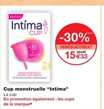 Monoprix Cup menstruelle intima offre