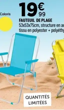 Centrakor Fauteuil de plage offre