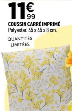 Centrakor Coussin carré imprimé offre