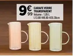 Centrakor Carafe verre transparent offre