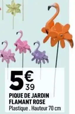 Centrakor Pique de jardin flamant rose offre