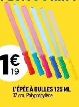 Centrakor L'épée à bulles offre