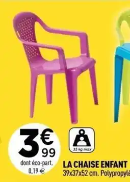 Centrakor La chaise enfant offre
