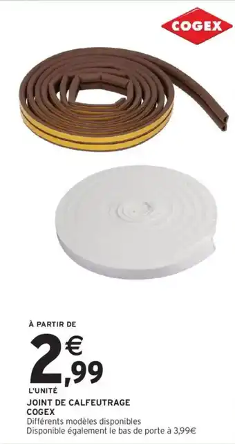 Intermarché Hyper COGEX Joint de calfeutrage offre