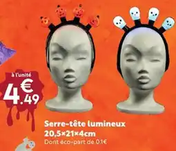 Maxi Bazar Serre-tête lumineux 20,5x21x4cm offre